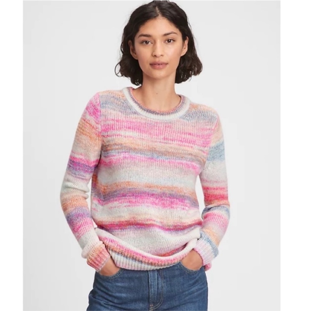 NWT GAP Forever Cozy Tunic Sweater Ombré Pink Multi Spacedye Small